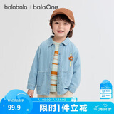 巴拉巴拉balaOne宝宝衬衫牛仔外套男童女童2025秋装宽松208325102203