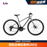 Liv丽以芙Alight 2 DD Disc女士平把16速轻便休闲通勤公路自行车 全消光闪耀灰 700C×420MM S 建议158-169cm