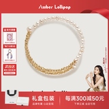 Amber Lollipop安铂洛利珍珠手镯女士手链手串手饰生日七夕情人节礼物送女友老婆 金色手镯（珍珠+镀14k金）