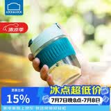 乐扣乐扣（LOCK&LOCK）咖啡杯耐热玻璃水杯子男女学生便携式双饮吸管杯随手杯350ML绿色