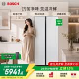 博世（BOSCH）【咨询更优惠】冰箱家用60cm超薄平嵌入512L容量双开门对开门电冰箱 玻璃面板 抗菌除味 变温保鲜 K2A98EA20C白色
