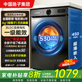 扬子（YANGZI）集团【补贴20%】10公斤洗脱一体滚筒洗衣机超薄全自动节能家用大容量洗衣机小型出租房学生宿舍用 12kg【高温杀菌洗+一级变频+免费安装】 滚筒单洗