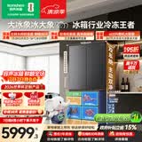 容声大冰象603L十字门冰箱超大容量双净双系统超薄嵌入式新一级能效国家补贴BCD-603Q50CZLBD灰世界杯