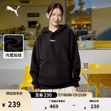 彪马（PUMA）加绒保暖加厚圆领卫衣男女情侣冬长袖运动上衣534364 黑色-01 L (180/100A)