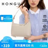 红谷包包女包新款质感牛皮单肩斜挎包通勤上班手提包女生日礼物 浅灰