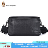 暇步士（Hush Puppies）斜挎包单肩包头层牛皮男大容量复古邮差小挎包休闲简约生日礼物