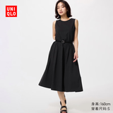 优衣库AIRism高弹力无袖连衣裙/常规款女装裙子484883 09 黑色 XL