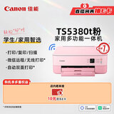 佳能（Canon）TS5380t-粉红 无线家用彩色喷墨多功能照片一体机（打印/复印/扫描/自动双面 学生作业/照片）