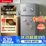 双鹿（SONLU）118升两门小冰箱 双门迷你家用冷藏冷冻宿舍租房节能省电小巧机身 BBM128S