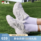 斐乐（FILA）官方女鞋老爹鞋运动鞋杨幂同款夏蕨草鞋休闲鞋 磨菇灰色/白中白-OB 37.5