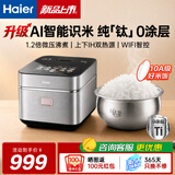 海尔【新品上市】电饭煲家用电饭锅球釜微压IH立体双热源长保鲜电煮锅多功能智能预约0涂层大容量4-8人 4L 顶配版【升级AI识米】WIFI智控  海量云菜谱