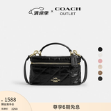 蔻驰（COACH）新款奥莱女士女包RAINER 18号斜挎包单肩包盒子包手提通勤 IM/黑色