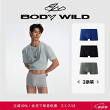 BODYWILD【3件包】内裤男士莫代尔平角内裤优选ZBN23WX1蓝+黑+灰175