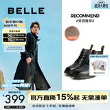 百丽（Belle）潮搭马丁靴男冬季商场同款真皮英伦风休闲靴92267DD0 黑绒里(6孔) 40 (250mm)