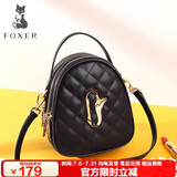 金狐狸（FOXER）牛皮女士包包女包大容量手提单肩包斜挎包轻奢女生女友生日礼物