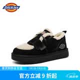 Dickies女士雪地靴舒适休闲平底鞋加绒加厚棉鞋 黑色 35 