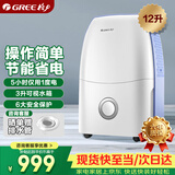 格力（GREE）【操作简便】除湿机抽湿机家用12升/天单间≤24㎡小型低噪防霉压缩机式吸湿器DH12EA