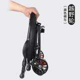 AWZ儿童推车轻便折叠大童0-7岁大号旅游推车迷你小型遛娃神器简易 黑色-越野轮-裸车