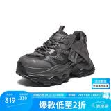 百思图26春老爹鞋时尚厚底增高女休闲鞋B6091AM6 灰紫色 37