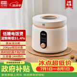 石崎成器日本 低糖电饭煲降淀粉糖饭煲 电饭锅 米汤分离沥米饭小型微压1-2-3-4人家用2L多功能迷你陶瓷钛锅 【升级款降淀粉含量51.4%】可视化丨米汤分离 2L