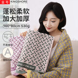 金号纯棉浴巾加厚洗澡巾吸水加大男女裹巾 160*80cm 黄色