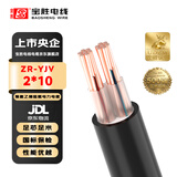 宝胜电缆 10平方铜芯电线 2芯国标铜线 YJV电缆线  铜线 ZC-YJV-2*10平方 1米价