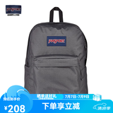 JANSPORT杰斯伯书包轻便双肩包男女旅行包简约背包电脑包学生校园 4QUTDMX质感灰-侧边袋