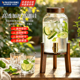 维纳仕冷水壶带龙头耐高温玻璃家用储水凉水瓶水果茶冷泡饮料果汁桶套装5L
