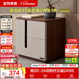 全友家居【床头柜合集】小型收纳储物柜卧室小桌子客厅边角柜斗柜家具 129712-2床头柜（单卖）