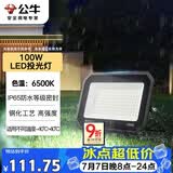 公牛（BULL）LED投光灯户外庭院工厂园林灯露营灯 IP65防水等级100W-6500K白光