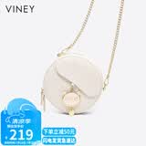 viney牛皮包包女包小众斜挎手机包单肩小圆包生日礼物高级感送女友老婆