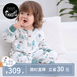 nest designs婴儿睡袋婴幼儿竹棉纱布宝宝睡袋用品分腿防踢被四季通用四层双层 林间小路-四层（建议室温24-26℃） 90码(建议身高80-90cm)年龄1.5-2岁