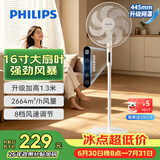 飞利浦（PHILIPS）电风扇落地扇家用16寸七叶轻音台地两用立式电扇3D送风节能大风量遥控定时小风扇ACR2162SFD