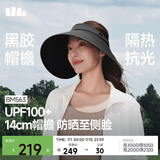 蕉下（beneunder）灯罩帽大帽檐遮阳帽子女黑胶防晒帽全脸遮阳空顶帽太阳帽BM563