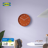 宜家（IKEA）BONDIS邦迪斯挂钟石英钟客厅挂钟网红钟表现代简约时钟 橙色38cm