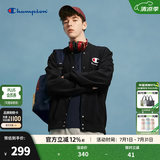 Champion冠军卫衣24春季新款棒球领卫衣男美式休闲刺绣开衫外套女 黑色 L