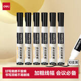 得力（deli）粗头白板笔 可擦易擦 办公教学会议黑色 10支/盒SK103