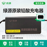 绿源电动车充电器原装正品铅酸电池电瓶车专用48V/60V/72V官方店 【新款6防】60V-30E-4T