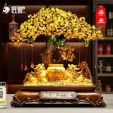 匠驴貔貅聚宝盆发财树摆件乔迁开业礼物客厅酒柜店铺收银台装饰工艺品 【京仓直发】小号 长26宽13高30厘米