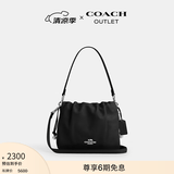 蔻驰（COACH）奥莱女士夏季女包FAYE 22号拉绳手袋单肩斜挎包百搭 SV/黑色