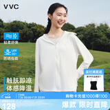 VVC防晒衣服女冰丝凉感透气防紫外线披肩城市轻户外短外套 简约白2.0
