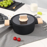 康宁不粘汤锅20cm 泡面锅煮面锅2.2L平底煮锅硅胶手柄燃气电磁炉通用