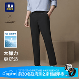 海澜之家（HLA）休闲裤男款轻商务时尚直筒裤子男夏季 黑色86 M 170/80A 推荐121~134斤
