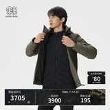 KOLON SPORT/可隆软壳三合一夹克 男子防泼水防风户外冲锋衣2级 LHJK5WNT13-OG 橄榄绿 【羽绒内胆】 3XL 190/108B