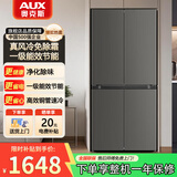 奥克斯冰箱双开门家用风冷无霜对开门大容量一级能效节能省电十字四门多门超薄嵌入式电冰箱 一级能效I风冷无霜-458升级款I十字门