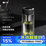 万象（WANXIANG）双层玻璃杯经典皮纹V20RL商务办公礼盒泡茶杯370ML大容量家用水杯