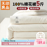无印良品A类新疆棉花被子冬被棉被芯家用春秋被纯棉花被褥150*200cm5斤