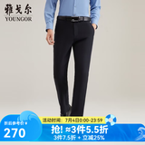 雅戈尔（YOUNGOR）休闲裤男DP棉免烫不易皱裤子自然垂顺易打理新品 VCDP329979AWA黑色 33 82A