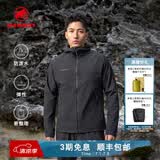 猛犸象（MAMMUT）【红标】Macun 2.0 男士户外防泼水连帽夹克外套软壳 黑色 S