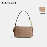 蔻驰（COACH）【品牌直供】女士NOLITA19小号手提麻将包CW426卡其拼棕色礼物